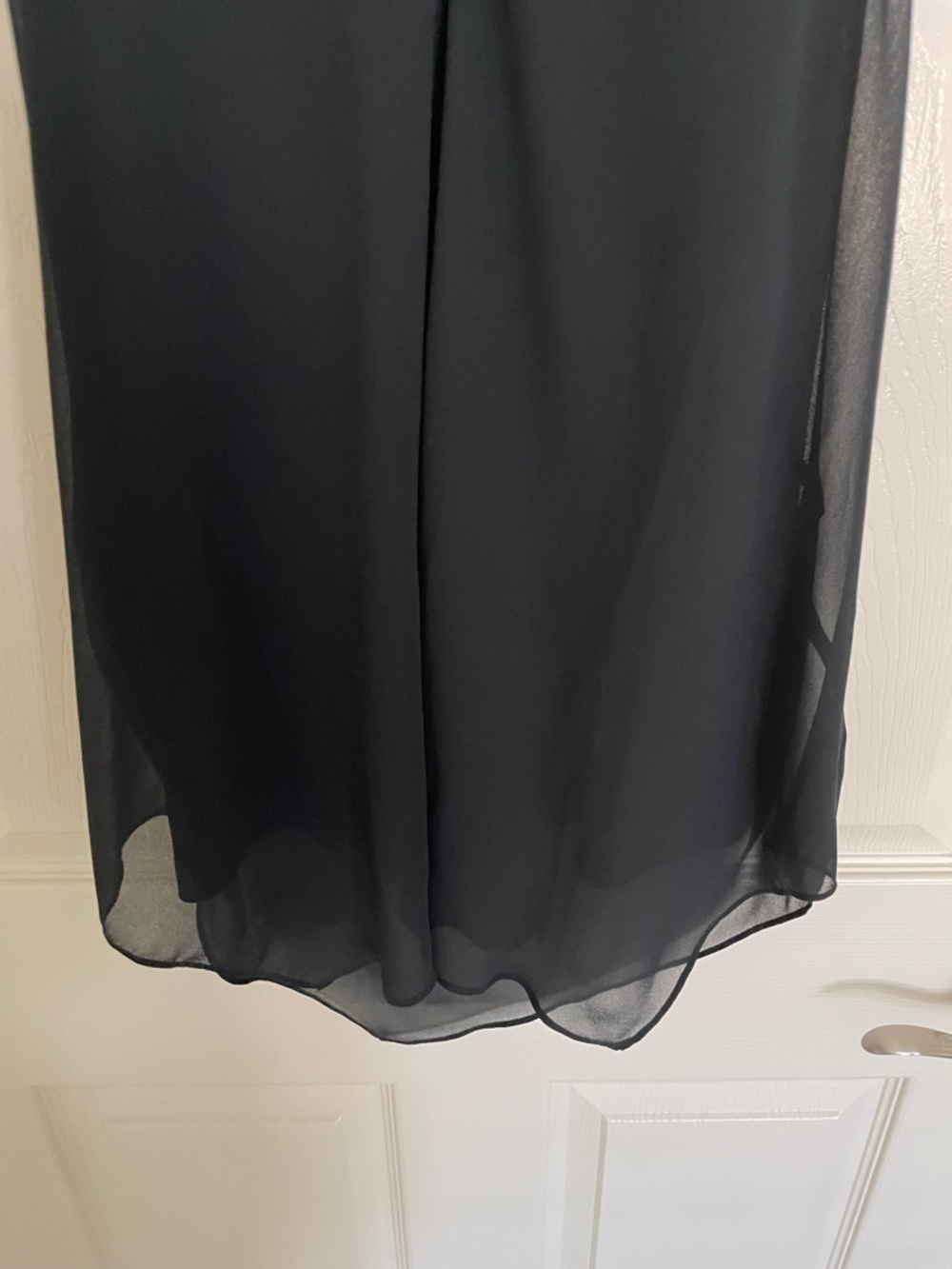 AllSaints Black Sleeveless V-Neck Chiffon Top - Picture 4 of 5